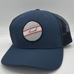 The Normal Brand "Normal" Blue Adjustable Mesh Trucker Hat Men Outdoor One Size